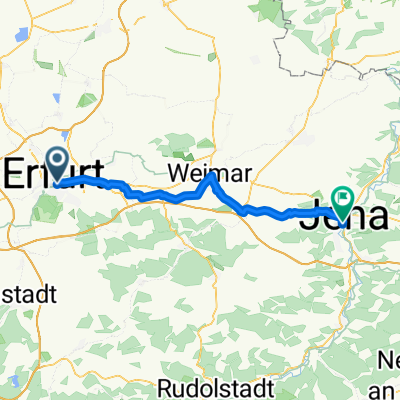 Erfurt Hbf. - Jena Paradies über Weimar