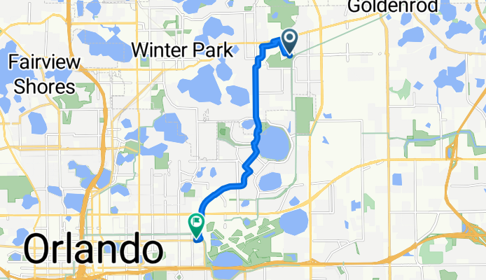 Balfour Drive 3605, Winter Park to East Robinson Street 2912, Orlando