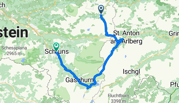 Lech-Arlbergpass-St.Anton-Verwalltal-HeilbronnerHütte-Schruns