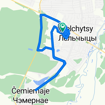 От улица Юбилейная, Лельчыцы до улица Юбилейная, Лельчыцы