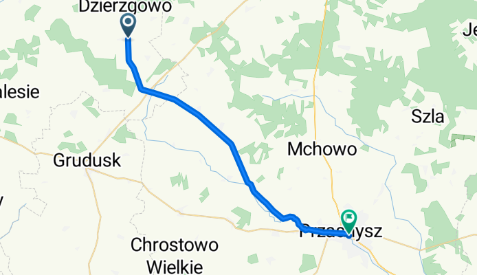 Supersonic route in Przasnysz