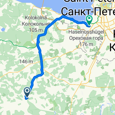 От улица Суворова 29 до Улица Добровольцев, Санкт-Петербург