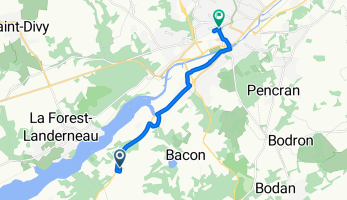 Pen Ar Prat, Dirinon nach Landerneau