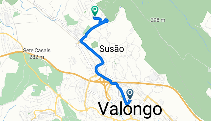 De Rua de Portugal 4, Valongo a Rua Padre Ricardo Marques Santos 342, Fontelas