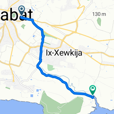 От Triq Fortunato Mizzi 2, Ir-Rabat Għawdex до Triq ta' Mġarr ix-Xini, Ta' Sannat