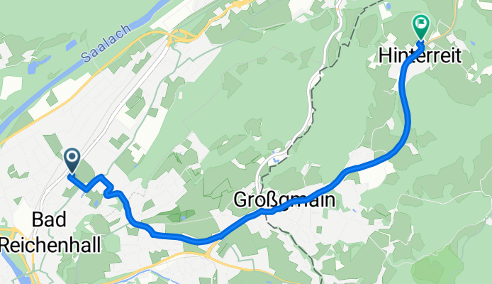 Bahnhofstraße 17, Bad Reichenhall nach Salzburger Straße 25, Hinterreit