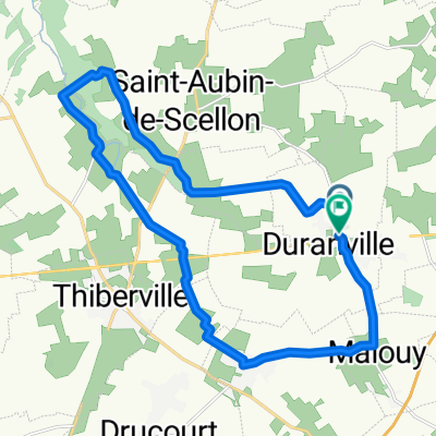 De D41, Folleville à 33bis Route de Paris, Duranville