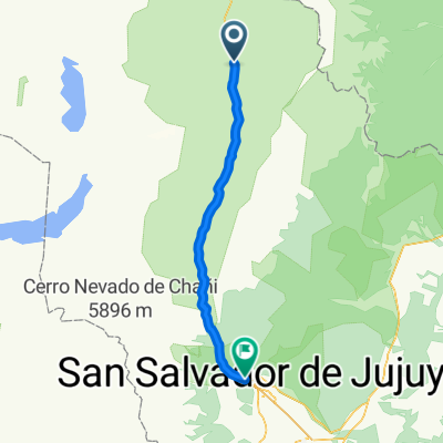 Descenso de Humahuaca a San Salvador de Jujuy