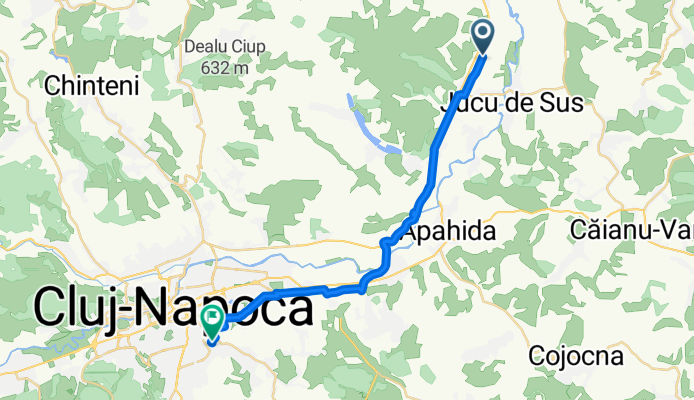 Comuna Jucu to Strada Alverna 40, Cluj-Napoca
