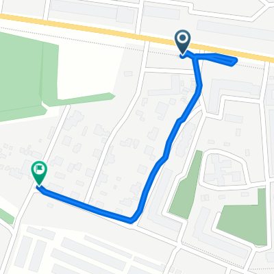От Магистральный проезд 12А, Курск до 1-я Кислинская улица 4 корпус 4, Курск