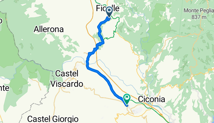 Strada Cassia Antica, Ficulle to Via Po 31, Sferracavallo