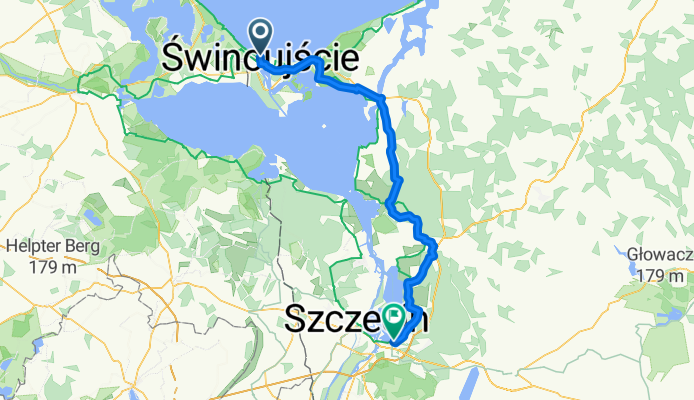 świnoujscie - szczecin dąbie