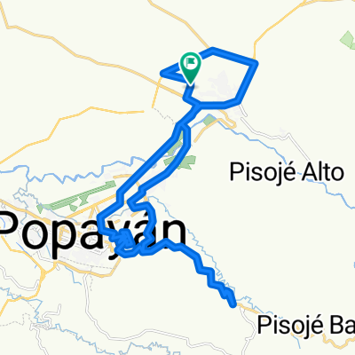 De Calle 61 Norte 16-23, Popayán a Calle 61 Norte 16-23, Popayán