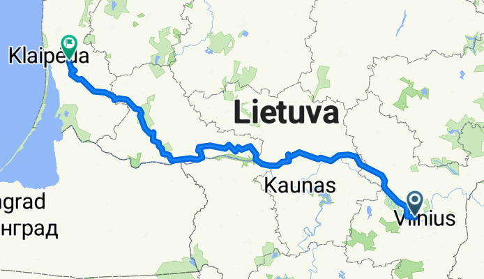 Vilnius - Jurbarkas - Taurage- Gargzdai