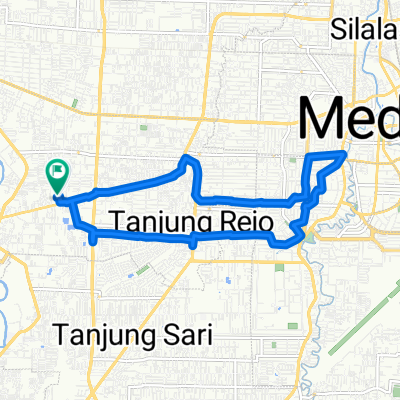 Jalan Sunggal 333, Kecamatan Medan Sunggal to Jalan Sunggal No. 151, Kecamatan Medan Sunggal