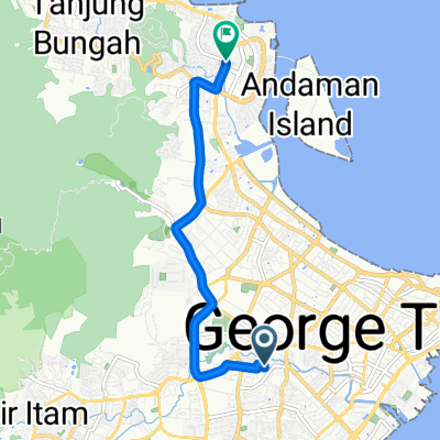 Lintang P Ramlee 19, George Town to Jalan Tanjung Tokong Lama 132, Tanjung Bungah