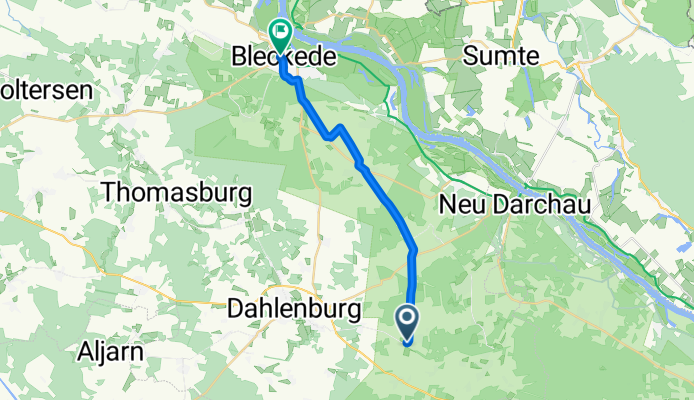 Am Kirchplatz 6, Nahrendorf nach Lüneburger Straße 27, Bleckede