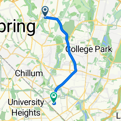 1821 Metzerott Rd, Adelphi to 2714 Upshur St, Mount Rainier