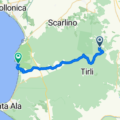 Da Unnamed Road, Gavorrano a Unnamed Road, Scarlino