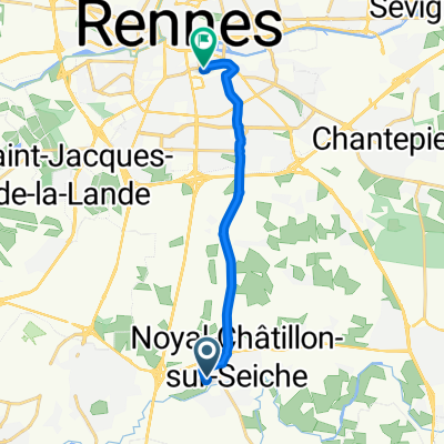 De Rue de Molène 5, Noyal-Châtillon-sur-Seiche à Place de la Gare 19, Rennes