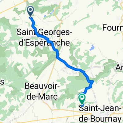 De Route de Lafayette, Saint-Georges-d'Espéranche à 502–900 Chemin de Bayetière, Saint-Jean-de-Bournay