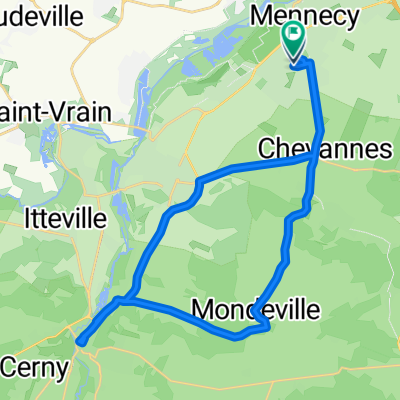 De Boulevard de la Verville, Mennecy à 13 Rue des Peupliers, Mennecy