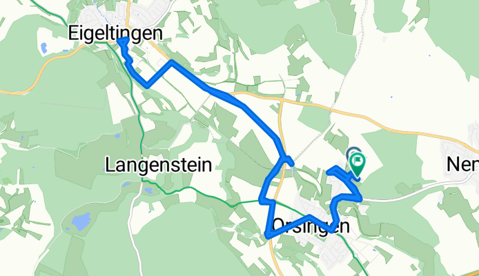 High-speed route in Orsingen-Nenzingen