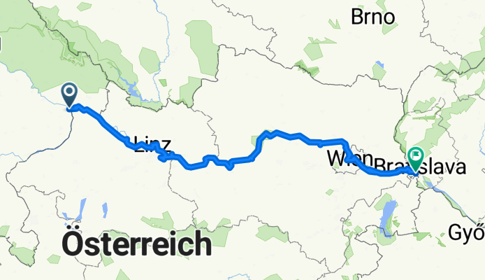 EuroVelo 6, Passau - Bratislava