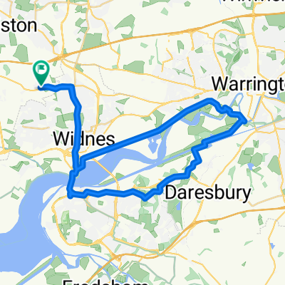 Widnes and Runcorn canal loop.