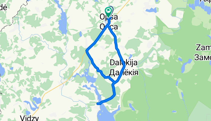 От улица Набережная, Опса до улица Набережная, Опса