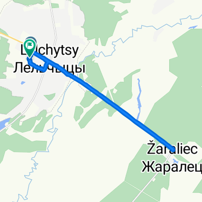 От улица Юбилейная, Лельчыцы до улица Юбилейная, Лельчыцы