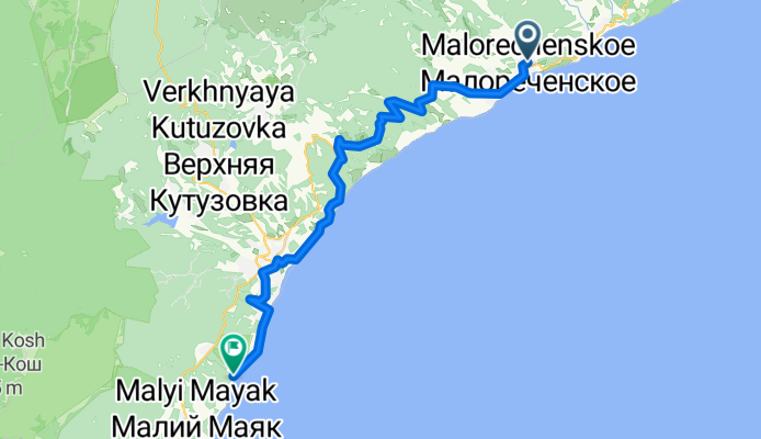 малореченское - алушта - лазурное