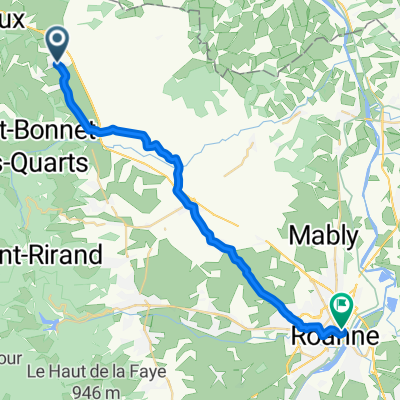 De 28–58 Place du Petit Louvre, La Pacaudière à 7 Rue de Bourgogne, Roanne