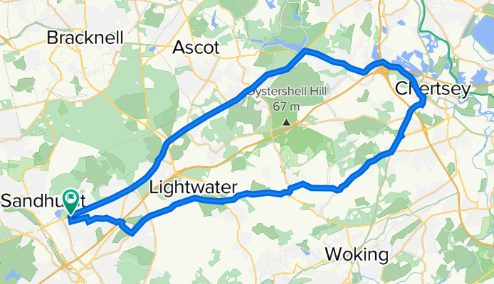 Bagshot - Virginia Waters - Chertsey - Chobham - Camberley