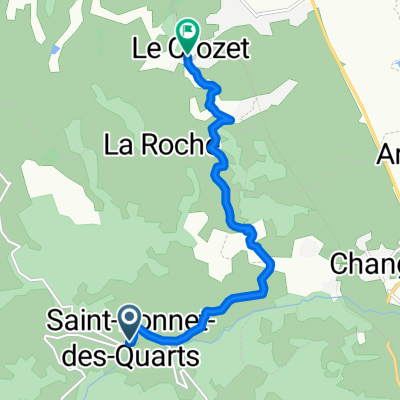 De Route de Saint-Martin, Saint-Bonnet-des-Quarts à 29–33 Place du Puits, Le Crozet