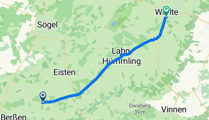 K138, Groß Berßen nach Poststraße 33, Werlte