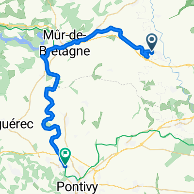 Itinéraire à partir de La Theilo, Saint-Caradec