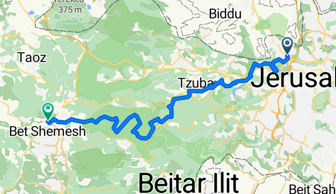 From Jerusalem - Zuba - to Biet Shemesh