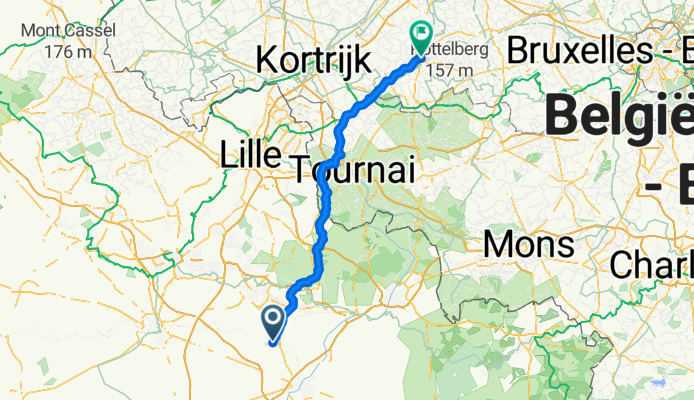 Les Prés de l'Abbaye 24, Oisy-le-Verger naar Remparden 11, Oudenaarde