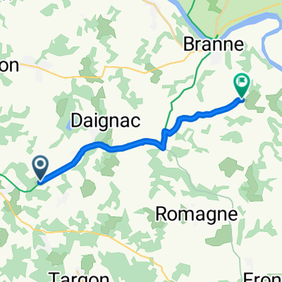 Route from Piste Cyclable Roger Lapébie, La Sauve