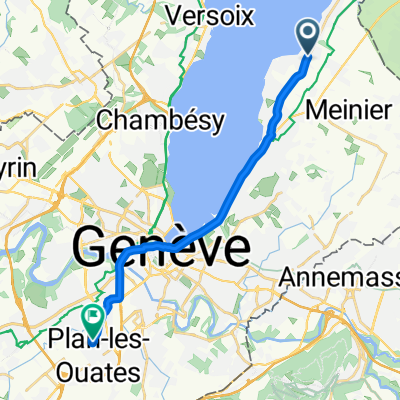 De Route d'Hermance 219, Corsier GE à Chemin du Clos 20, Grand-Lancy