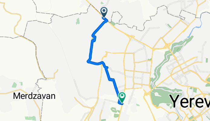 От Ashtarak Highway 13, Yerevan до Sebastia Street 20, Yerevan