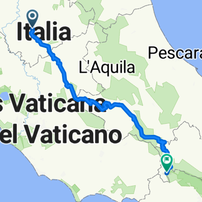 Abruzzenroute vanaf hoofdroute