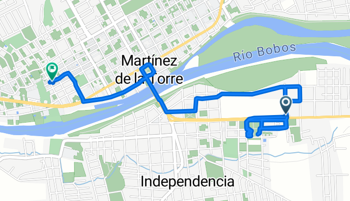 Relaxed route in Martínez de la Torre
