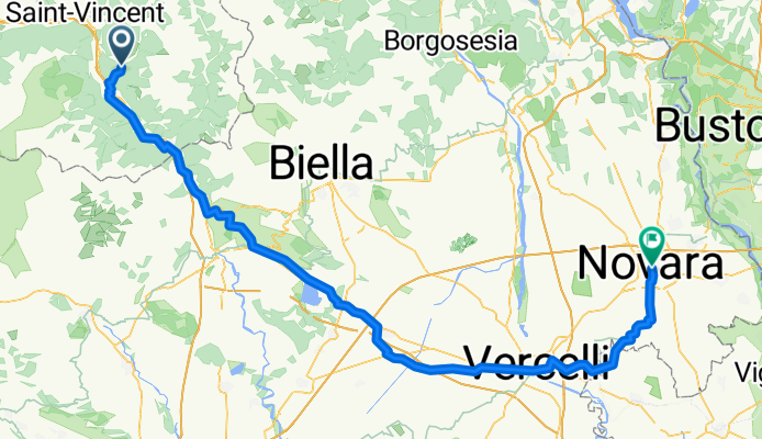 Frazione Isollaz 17/1 to Corso Cavour 2, Novara