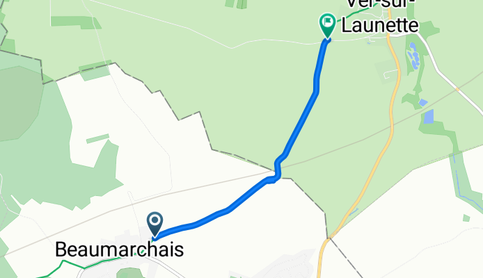 Rue Joseph Dieux 8, Othis naar Chemin du Jeu d'Arc 16, Ver-sur-Launette
