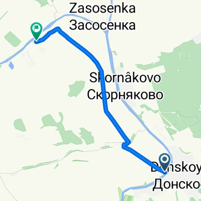 От Hабережная улица, Донское до Unnamed Road, Голиково