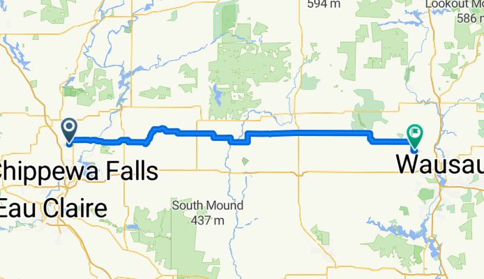 13063 135th Ave, Chippewa Falls to 9703–10033 Woodland Dr, Wausau