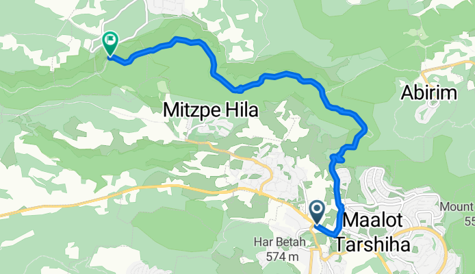 Me'ona Junction to Unnamed Road