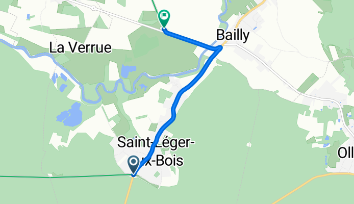 D165 27, Saint-Léger-aux-Bois naar Chemin Départemental Ferme de Saint-Marc 2, Pimprez